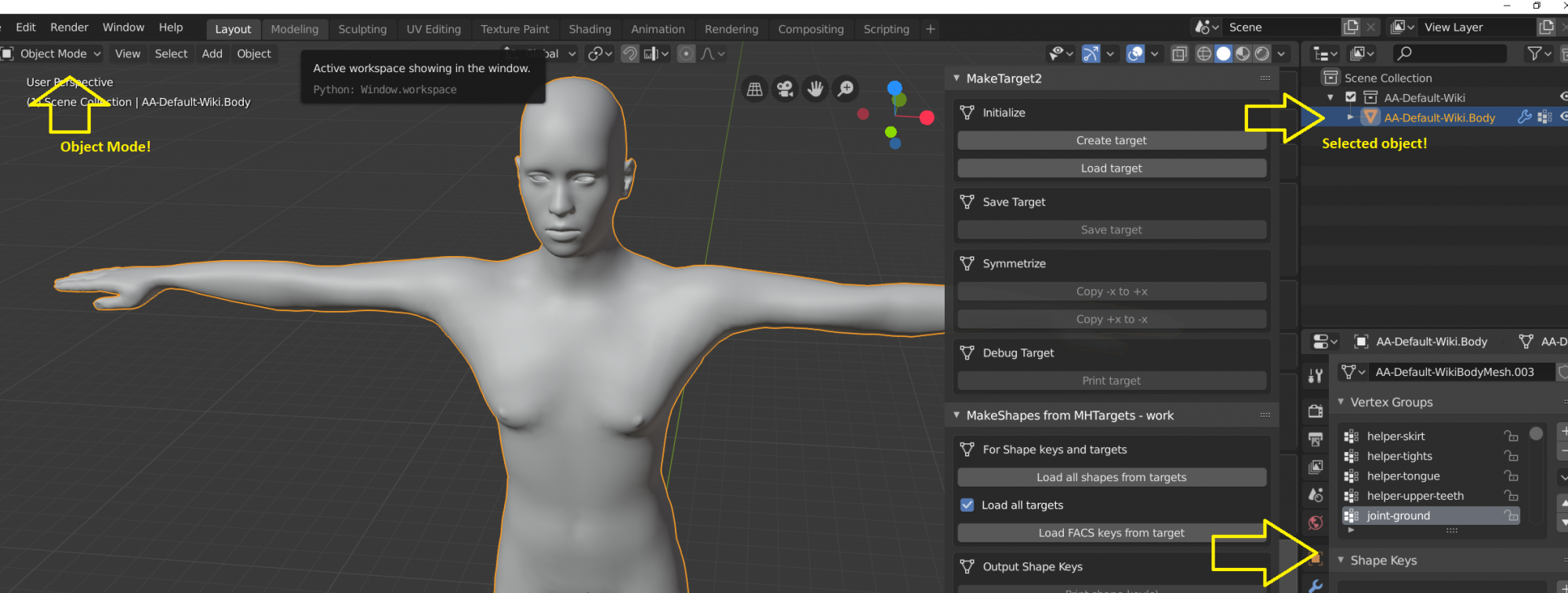 DocumentationMHBlenderTools MakeShapes MakeHuman Community Wiki